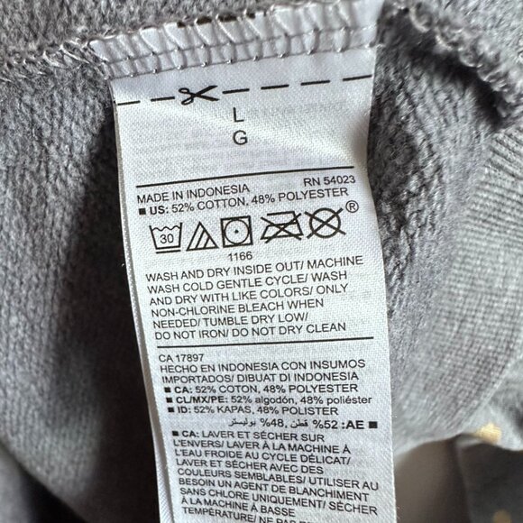 Old Navy Women's Large Crew Neck Sweatshirt Gray with Gold Foil Polka Dot Print - Picture 5 of 5